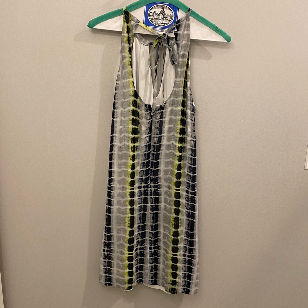 ECI New York Yellow/Grey Tie Dye Halter Dress - Picture 2 of 4